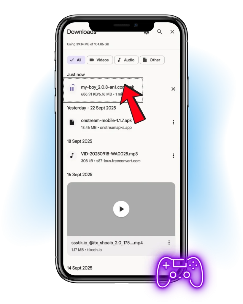 Download My Boy APK Free GBA Emulator (v2.0.9) for Android | 2026 23 Locate the File chrome